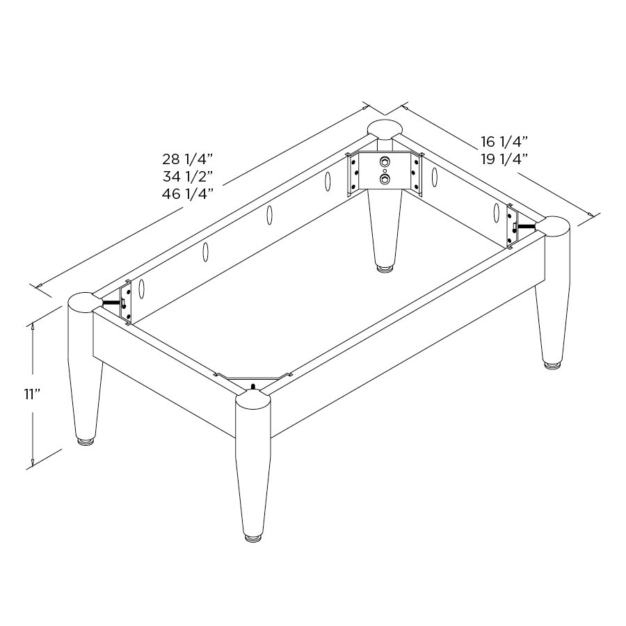 Midcentury Modern Vanity Leg Base