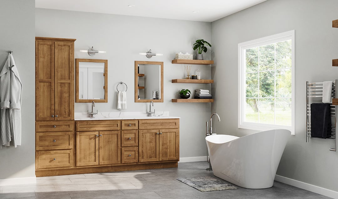 Modern Yet Traditional Bathroom Vanity