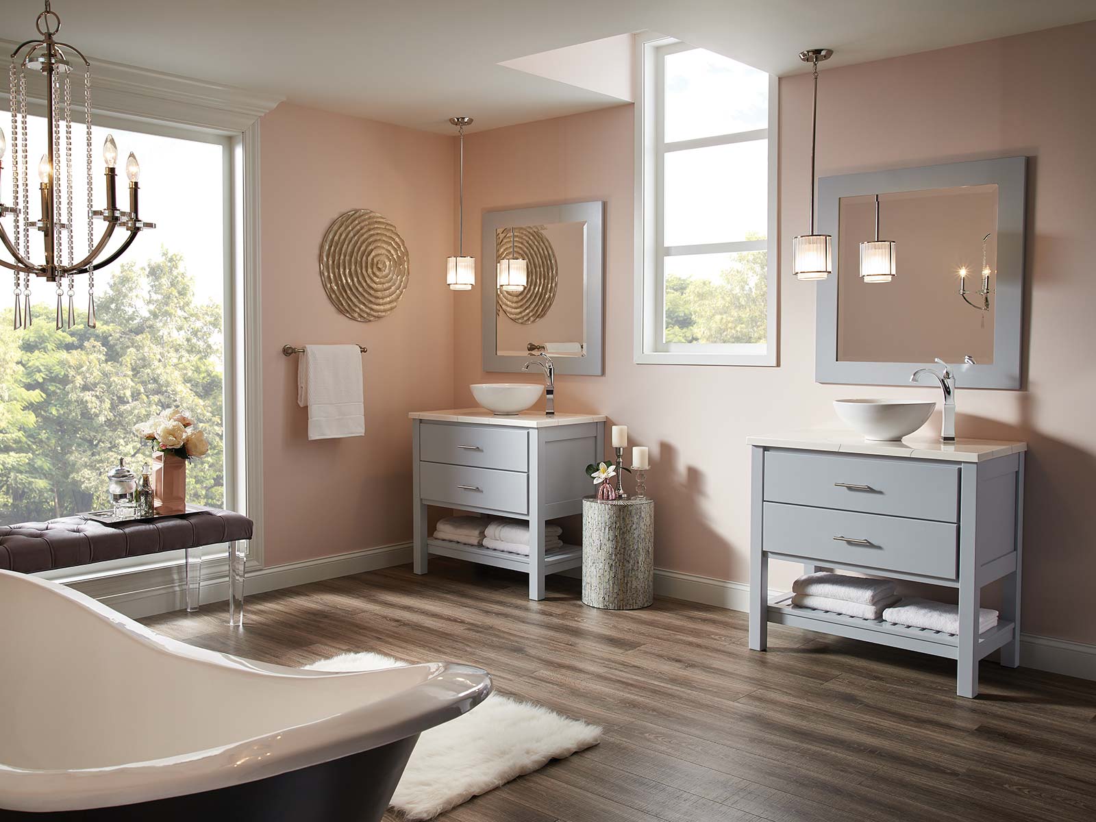 Spacious Room with Matching Vanities