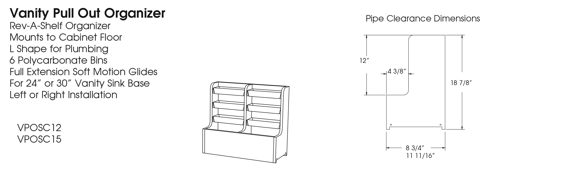 Vanity Pull Out Organizer