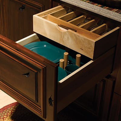 Hidden Drawer with Peg Drawer Organizer