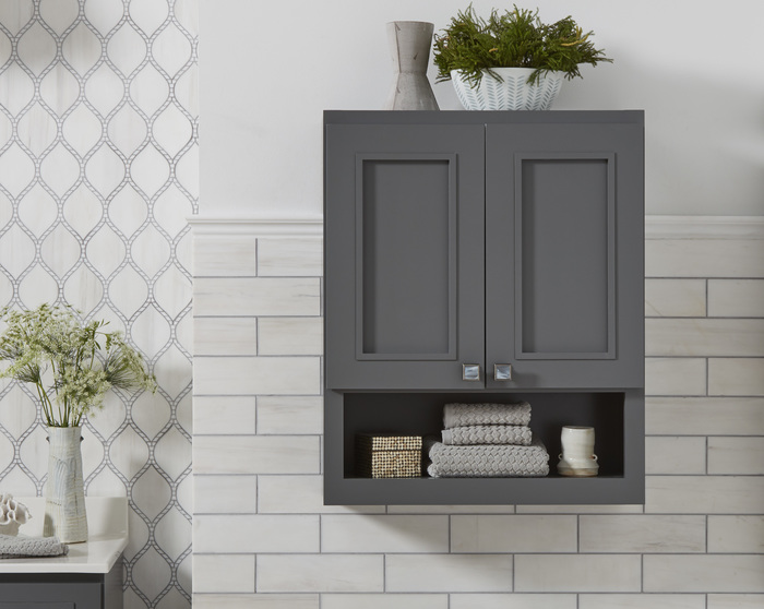 Portland Wall Cabinet in Graphite