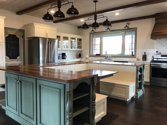 Custom Kitchen with Built in Banquette Seating